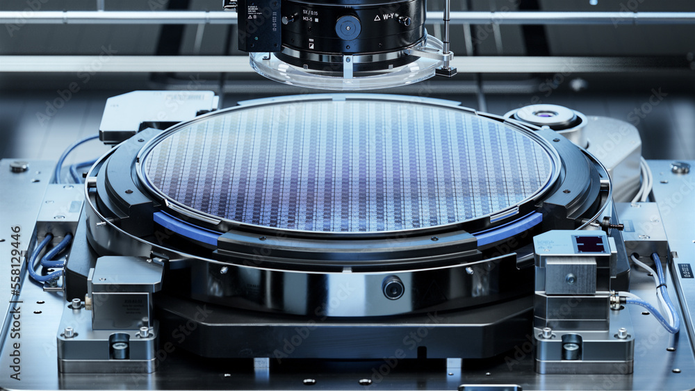 Photolithography of wafers 