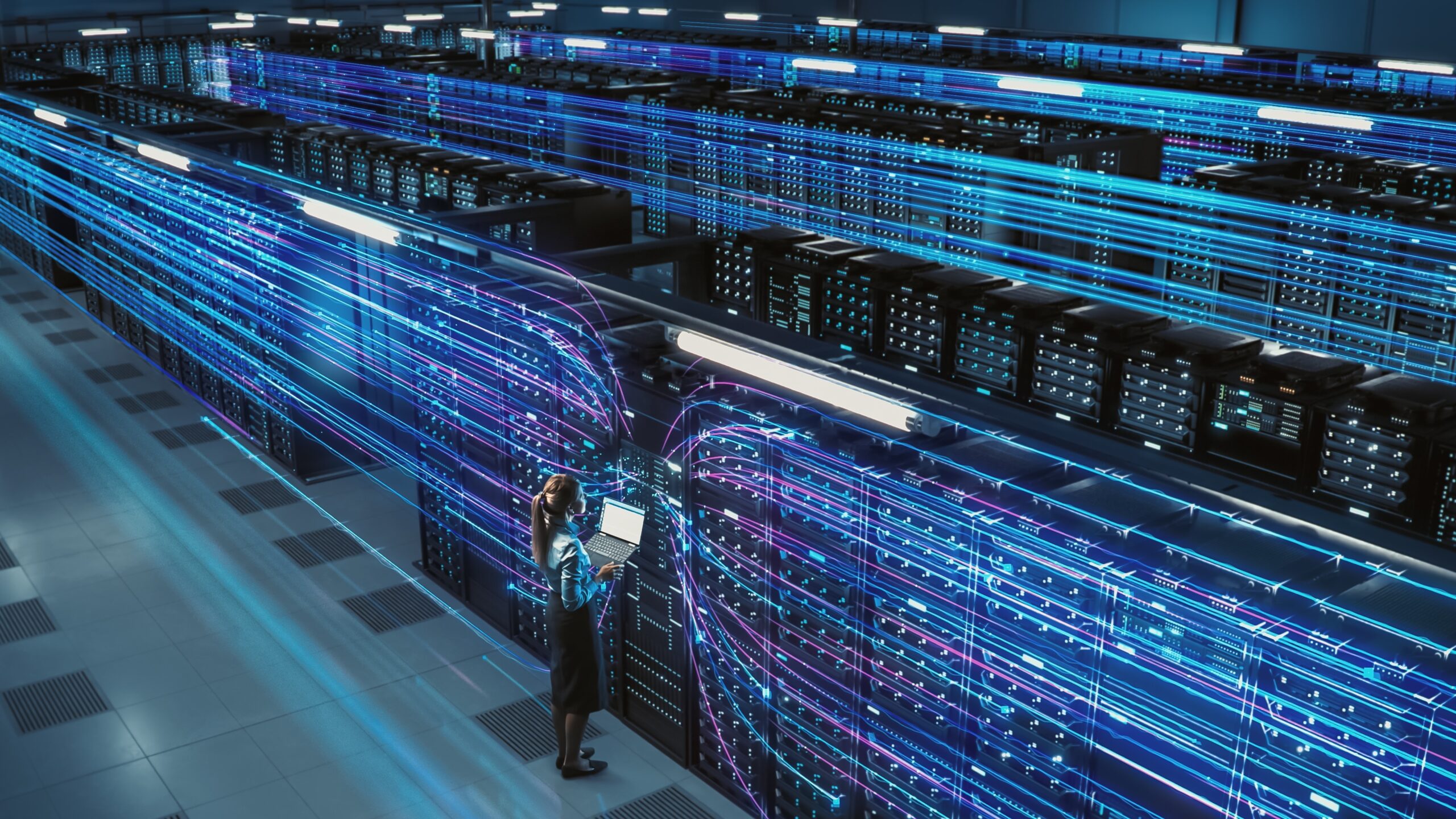 3d,Graphics,Concept:,Big,Data,Center,Female,Chief,Technology,Officer